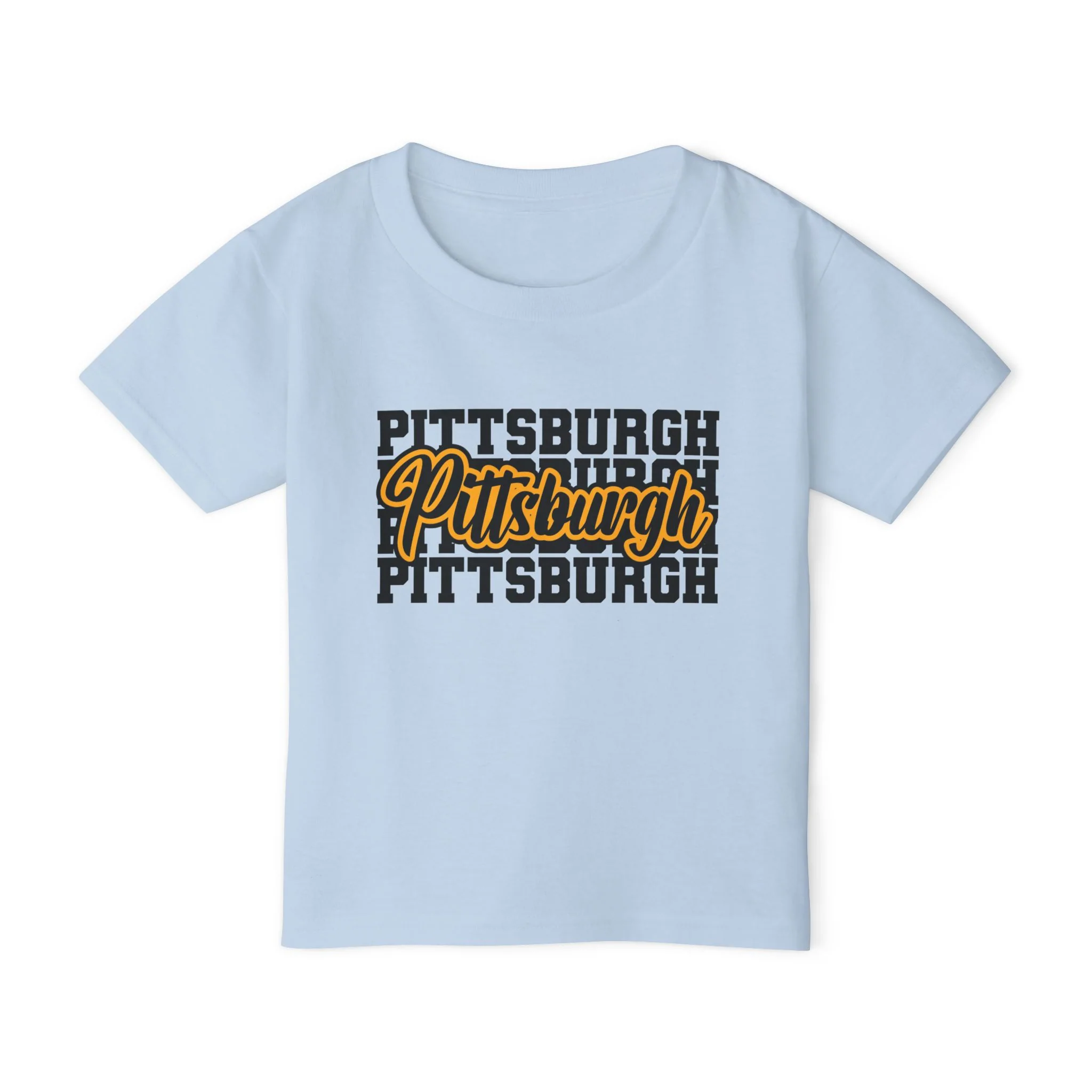 Pittsburgh Typography Script Toddler T-Shirt — Retro City Pride Tee - Image 3